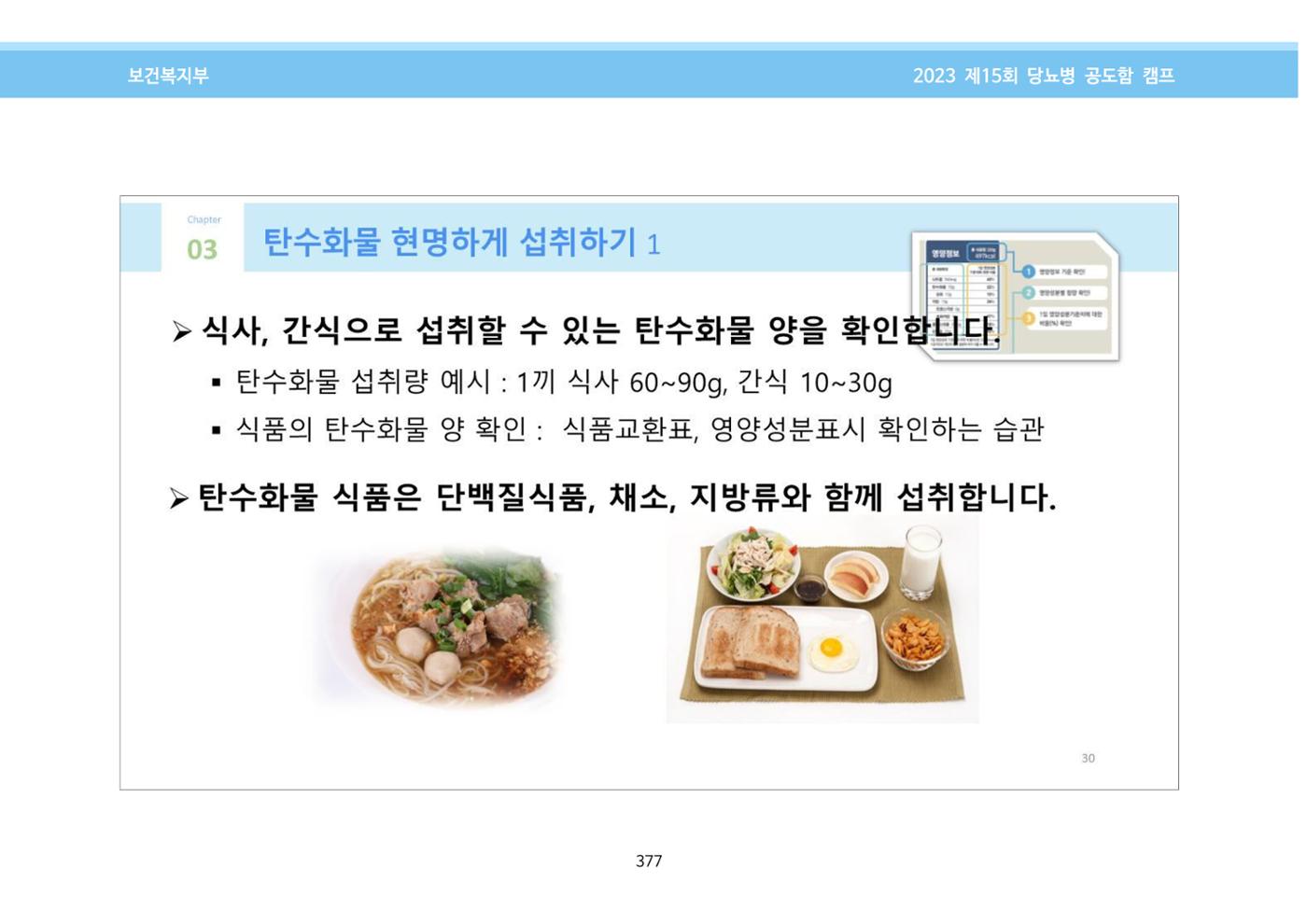 한국소아당뇨인협회 15회 공도함 캠프 E북 자료집 377페이지