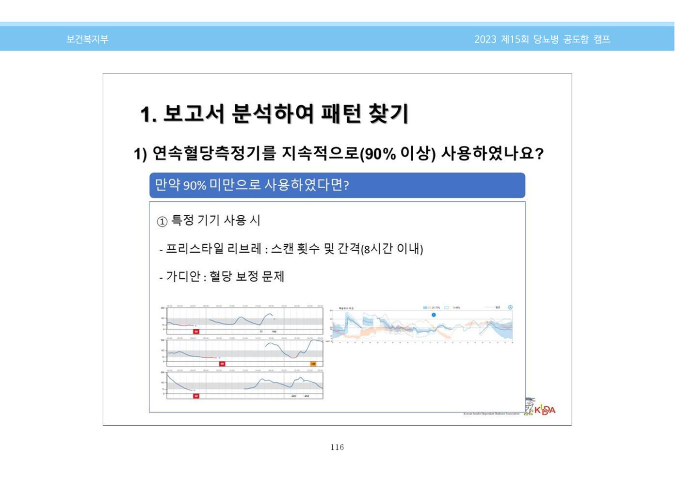 한국소아당뇨인협회 15회 공도함 캠프 E북 자료집 116페이지