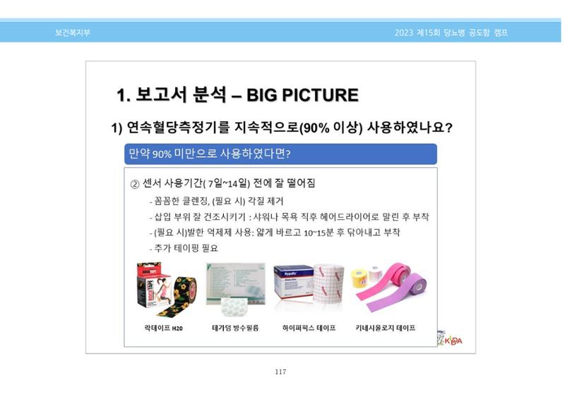 한국소아당뇨인협회 15회 공도함 캠프 E북 자료집 117페이지