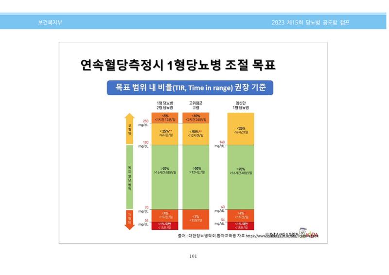 한국소아당뇨인협회 15회 공도함 캠프 E북 자료집 101페이지