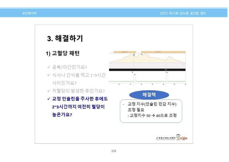 한국소아당뇨인협회 15회 공도함 캠프 E북 자료집 130페이지