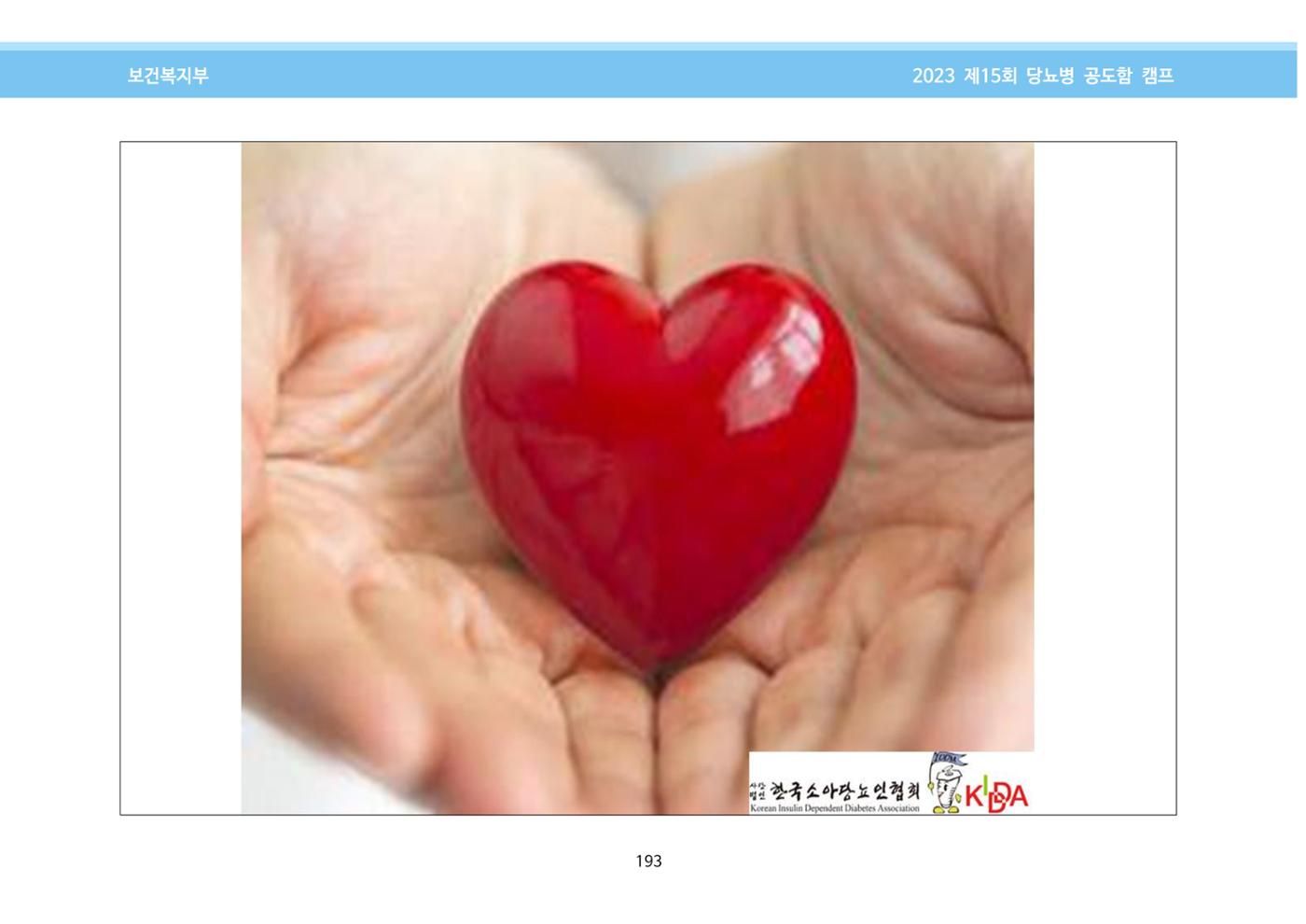 한국소아당뇨인협회 15회 공도함 캠프 E북 자료집 193페이지
