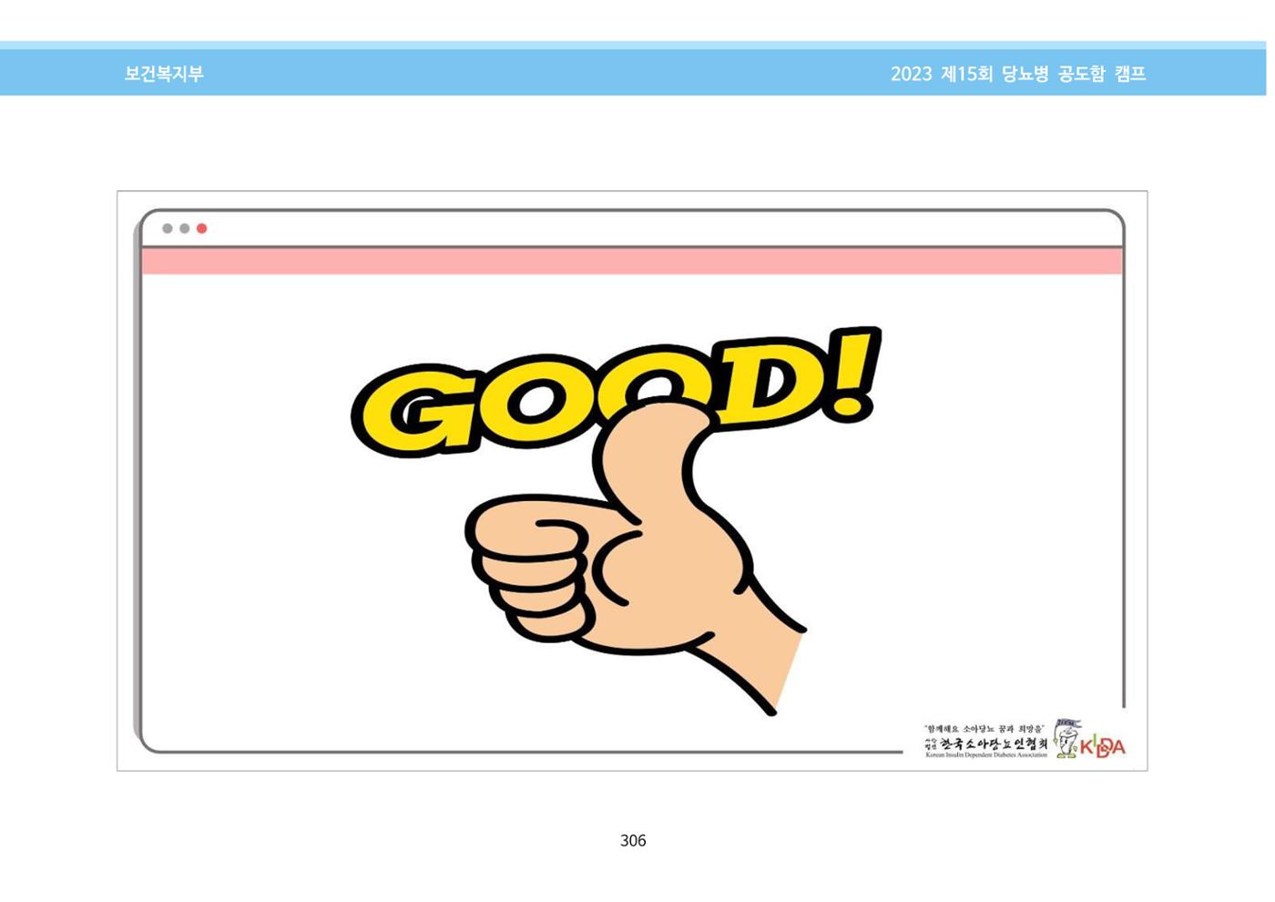 한국소아당뇨인협회 15회 공도함 캠프 E북 자료집 306페이지