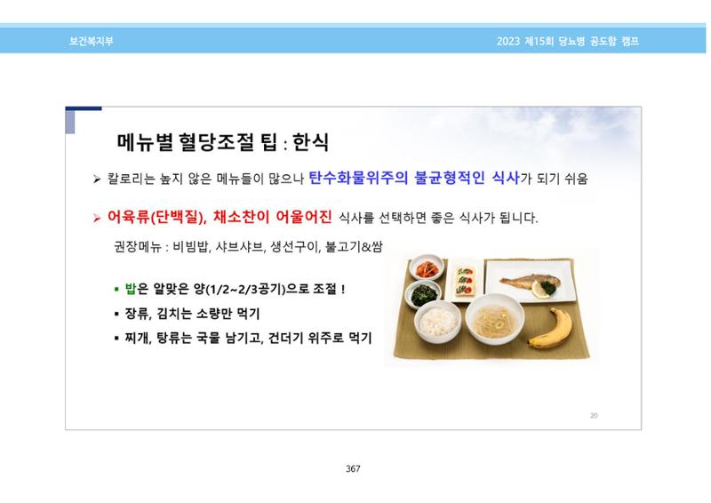 한국소아당뇨인협회 15회 공도함 캠프 E북 자료집 367페이지