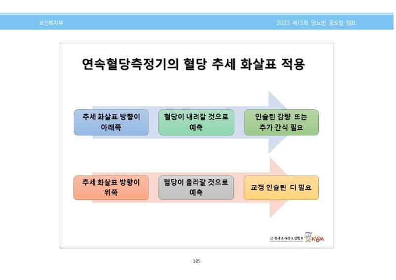 한국소아당뇨인협회 15회 공도함 캠프 E북 자료집 109페이지