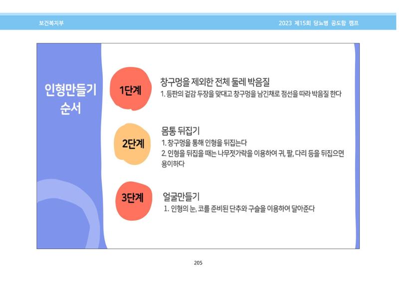 한국소아당뇨인협회 15회 공도함 캠프 E북 자료집 205페이지