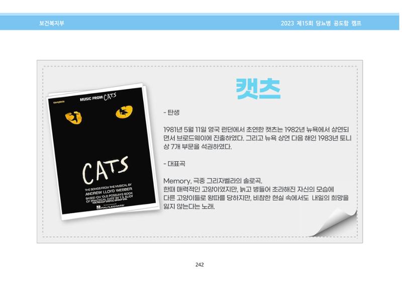 한국소아당뇨인협회 15회 공도함 캠프 E북 자료집 242페이지