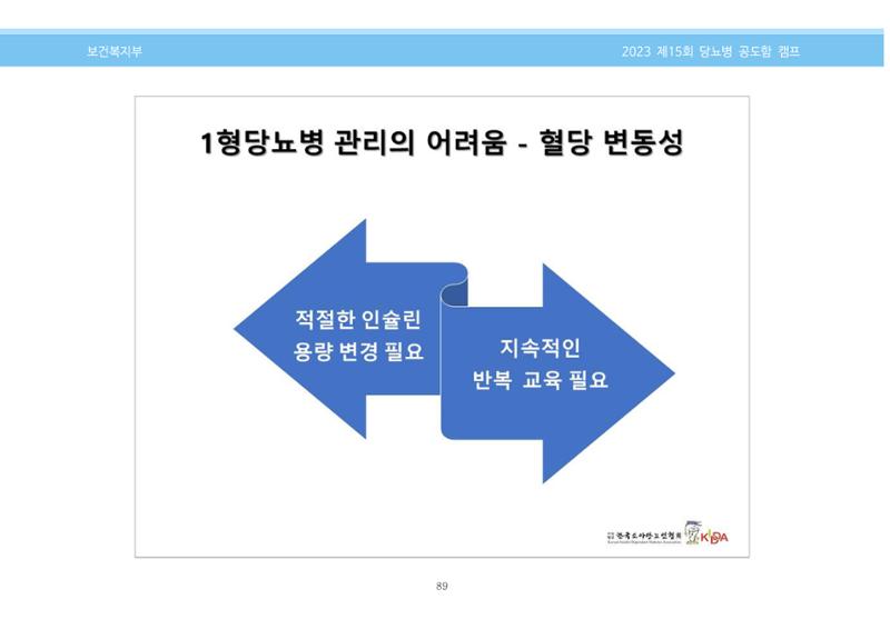 한국소아당뇨인협회 15회 공도함 캠프 E북 자료집 89페이지