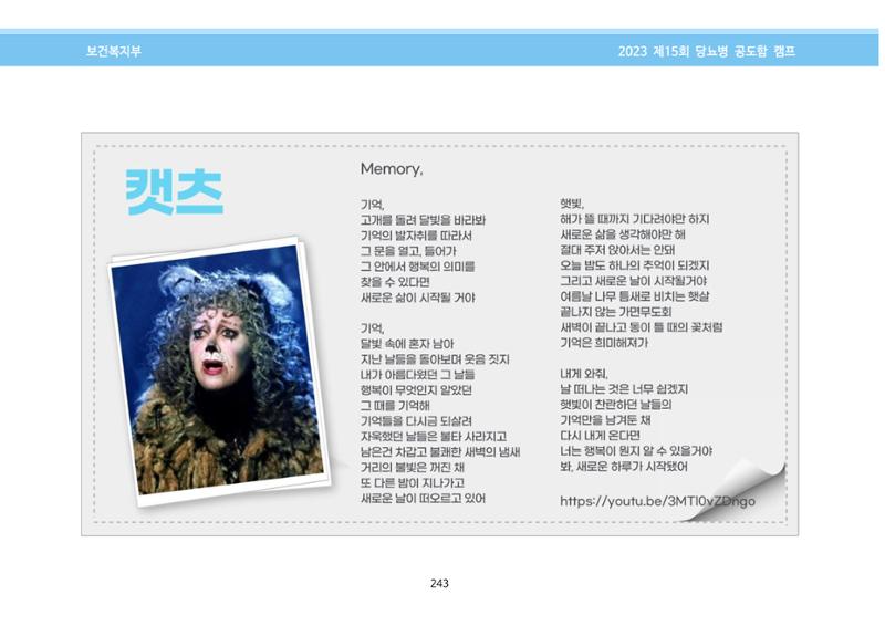 한국소아당뇨인협회 15회 공도함 캠프 E북 자료집 243페이지