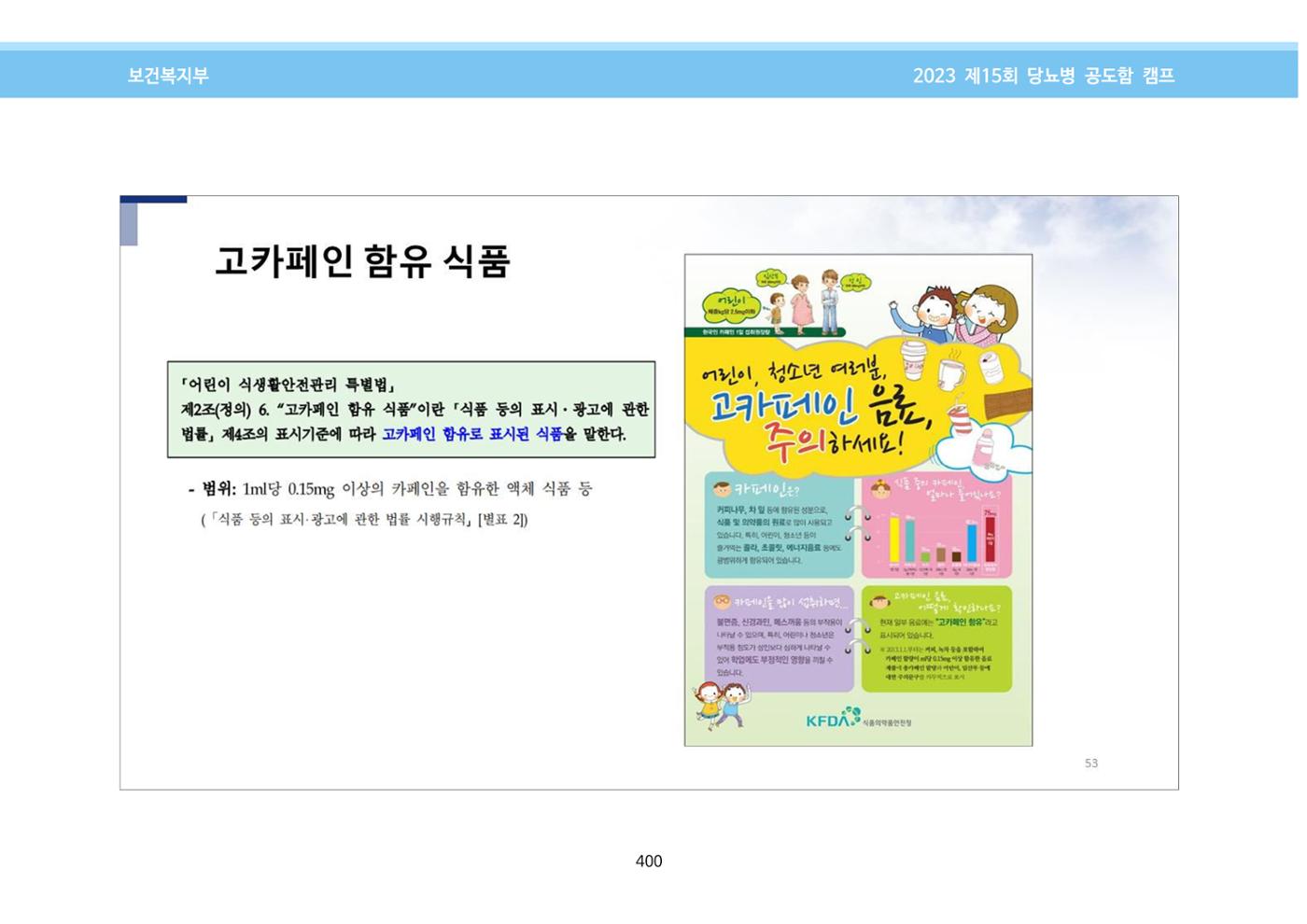 한국소아당뇨인협회 15회 공도함 캠프 E북 자료집 400페이지