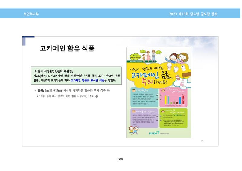 한국소아당뇨인협회 15회 공도함 캠프 E북 자료집 400페이지