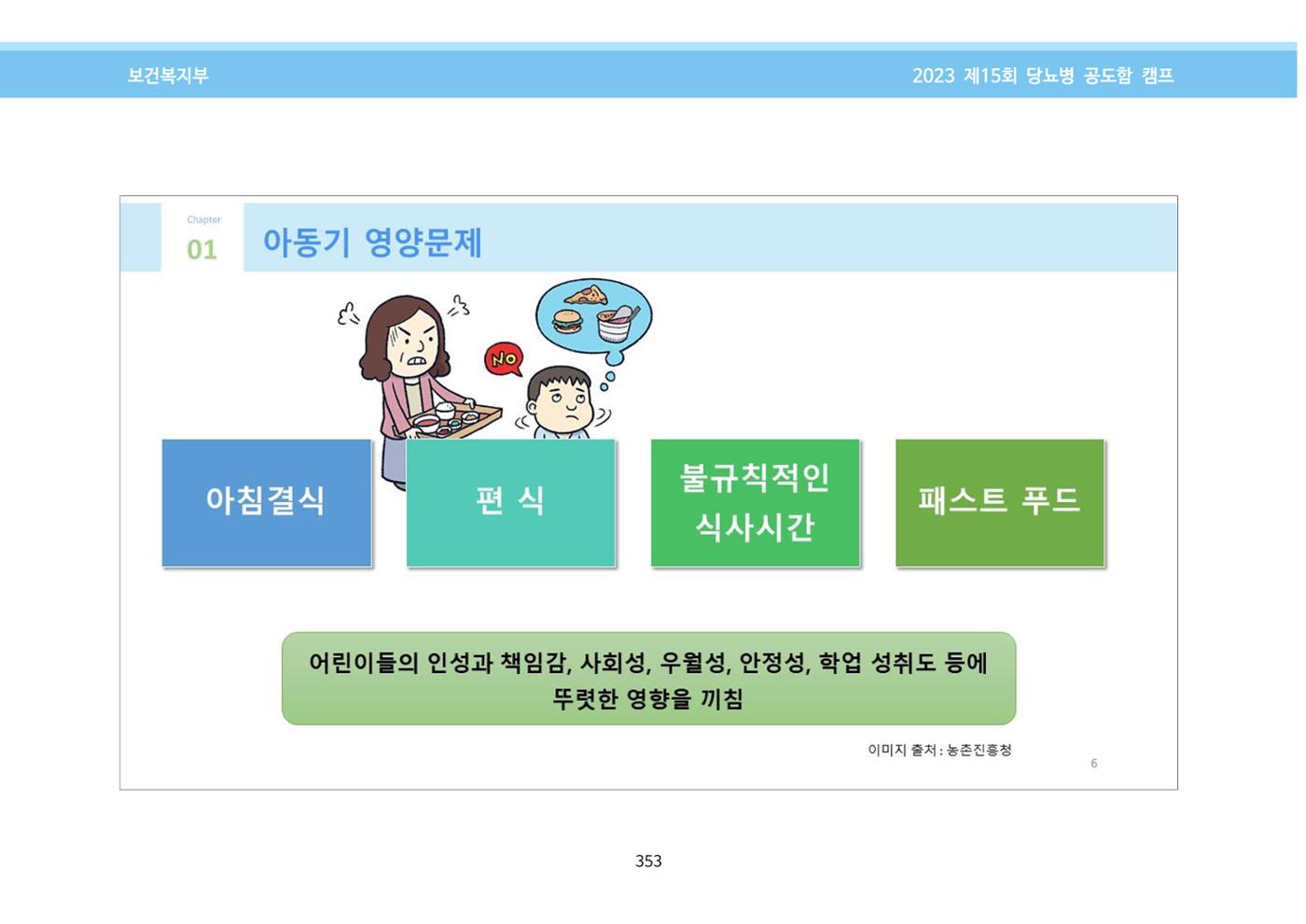 한국소아당뇨인협회 15회 공도함 캠프 E북 자료집 353페이지