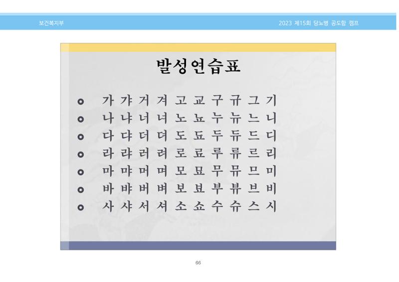 한국소아당뇨인협회 15회 공도함 캠프 E북 자료집 66페이지