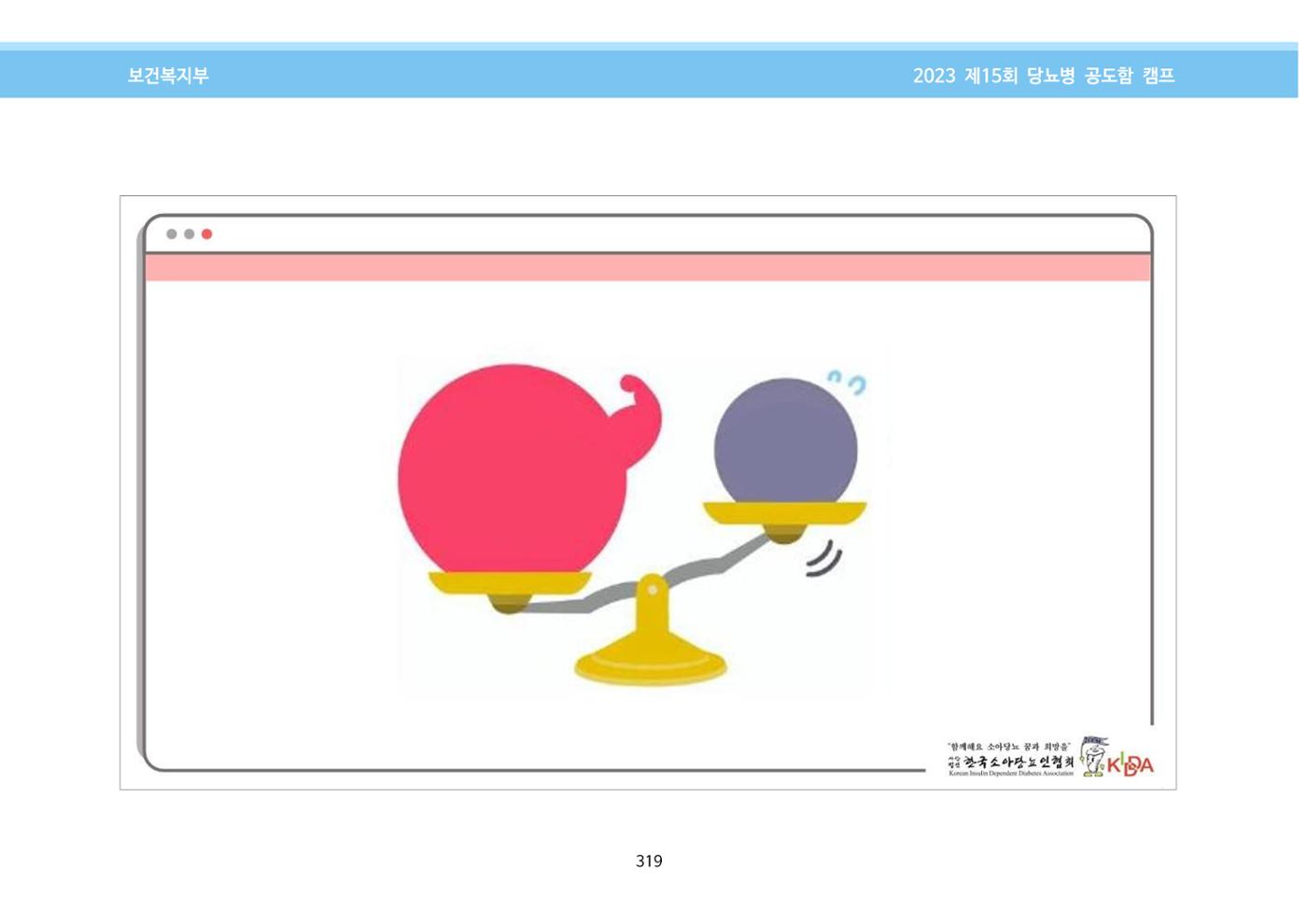 한국소아당뇨인협회 15회 공도함 캠프 E북 자료집 319페이지
