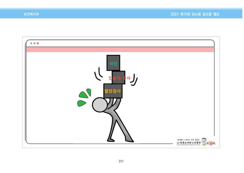 한국소아당뇨인협회 15회 공도함 캠프 E북 자료집 311페이지