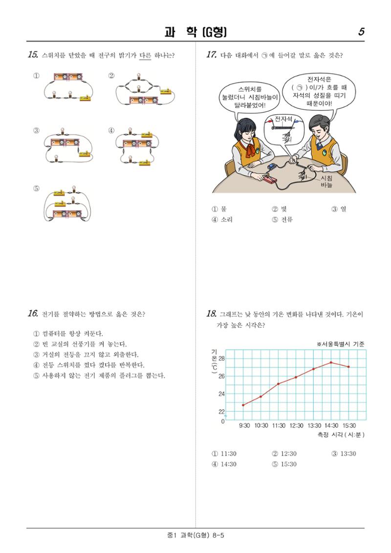 2022 기초학력 진단평가 중1  28페이지