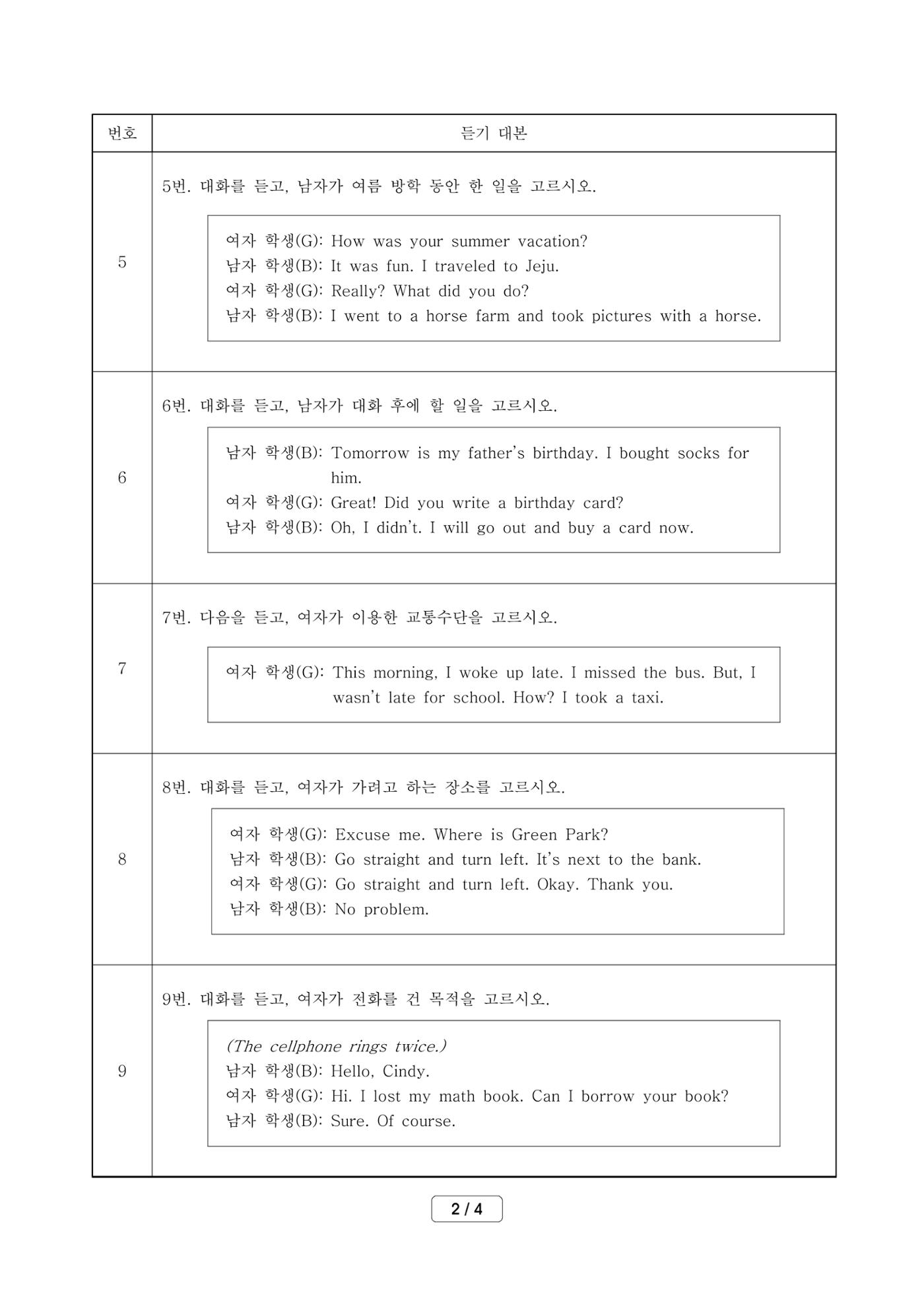 2022 기초학력 진단평가 중1  44페이지