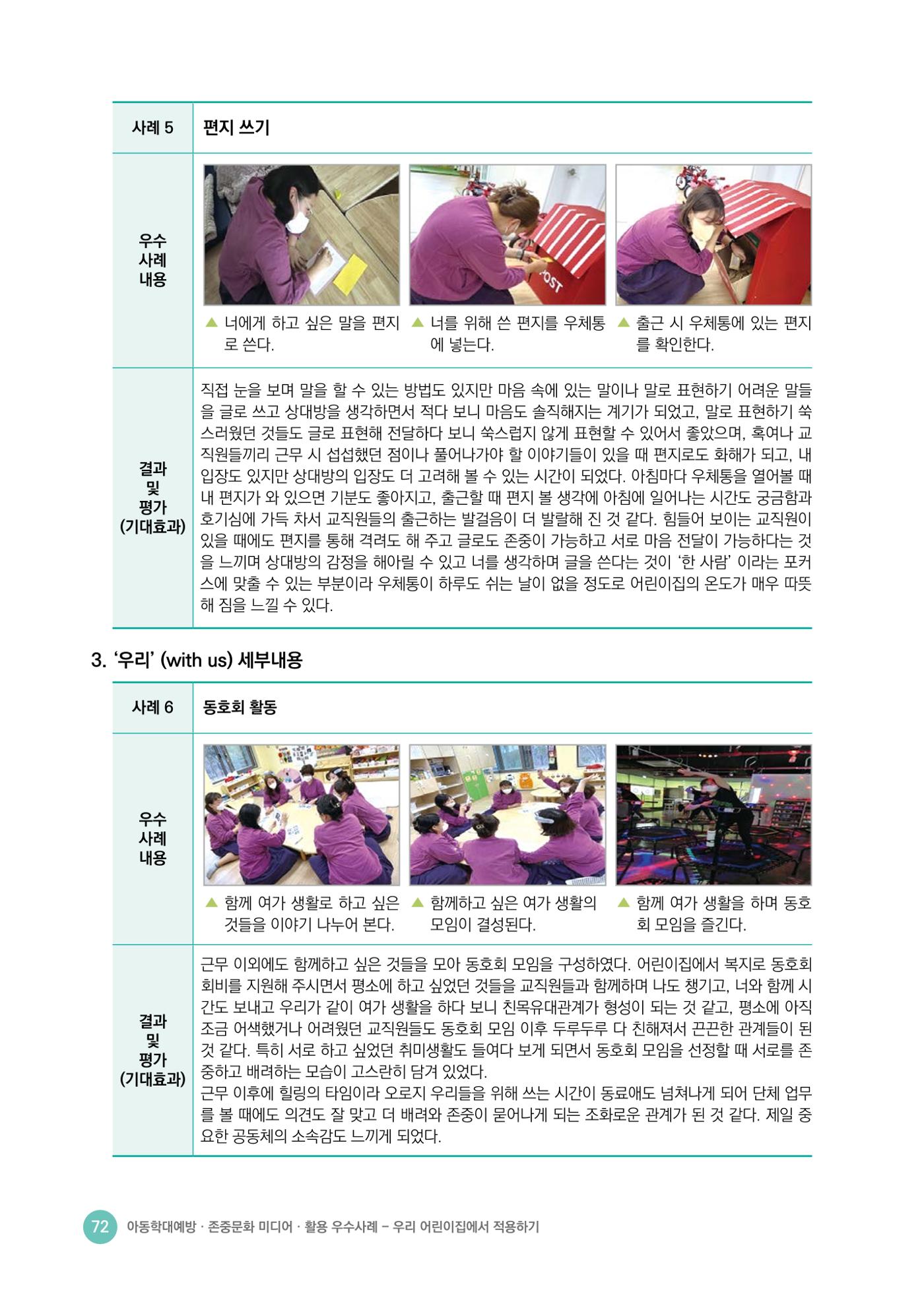 아동학대예방·존중문화·미디어 활용 우수사례 우리 어린이집에서 적용하기 71페이지