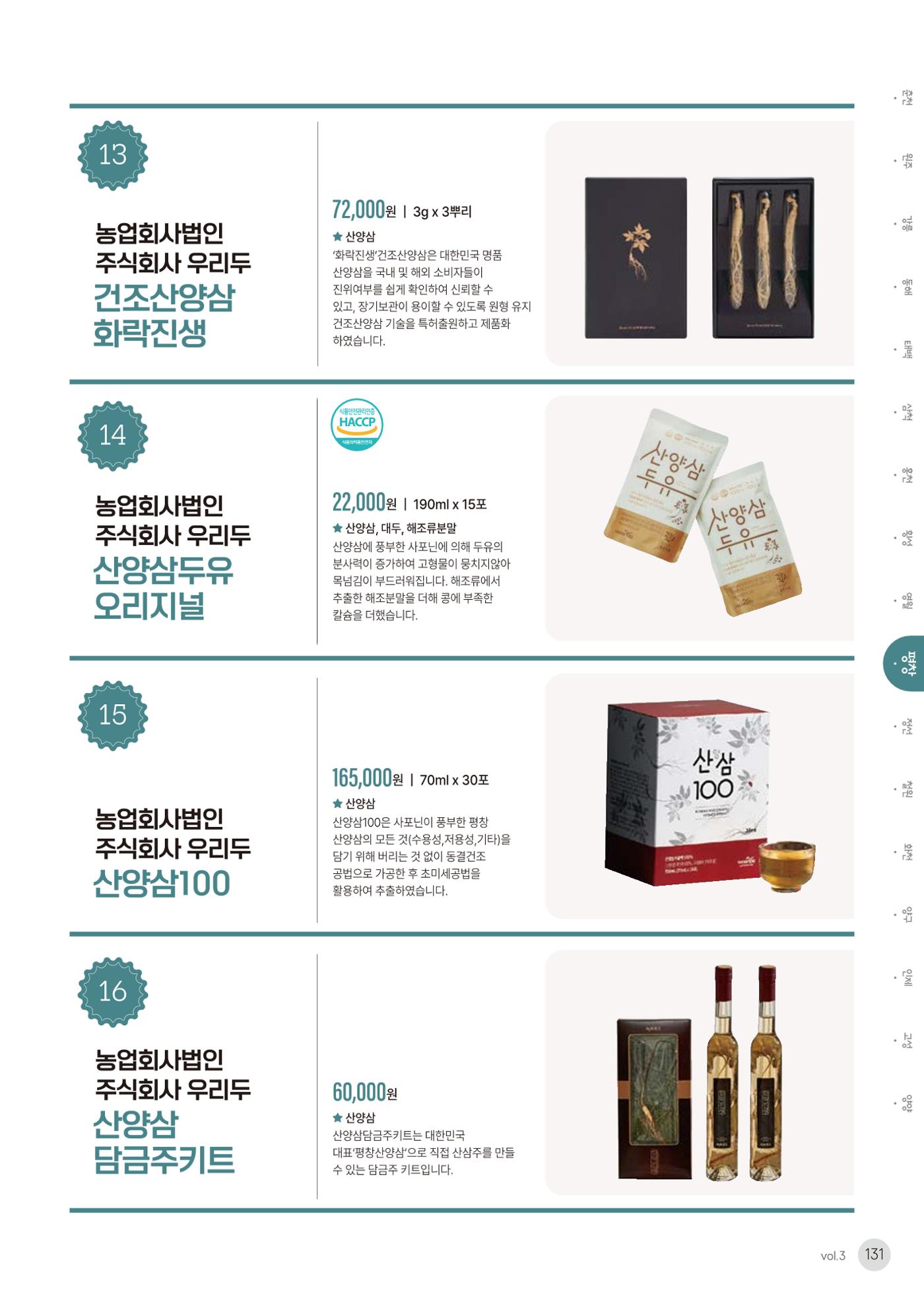 농촌융복합산업 인증제품 129페이지