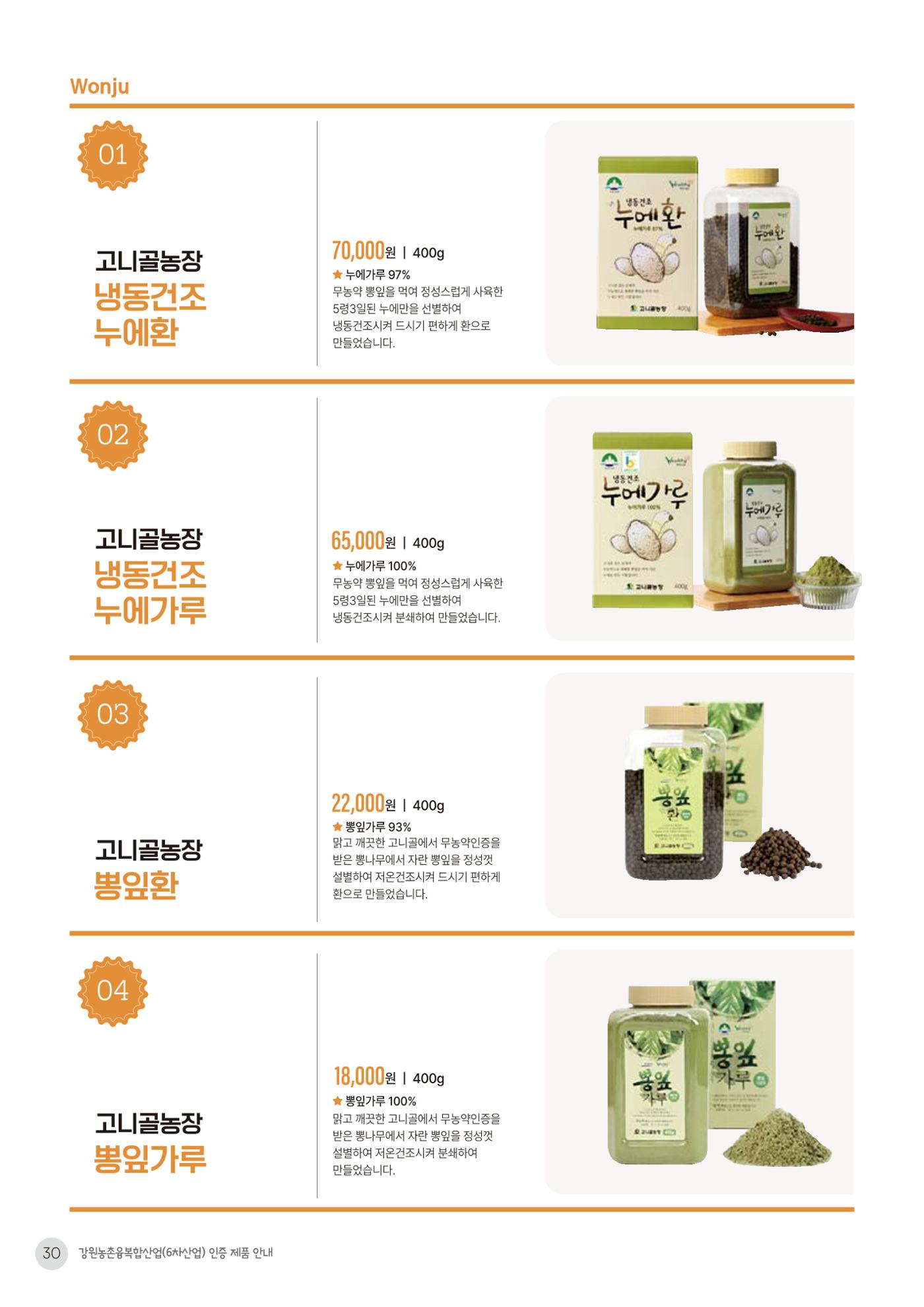 농촌융복합산업 인증제품 28페이지