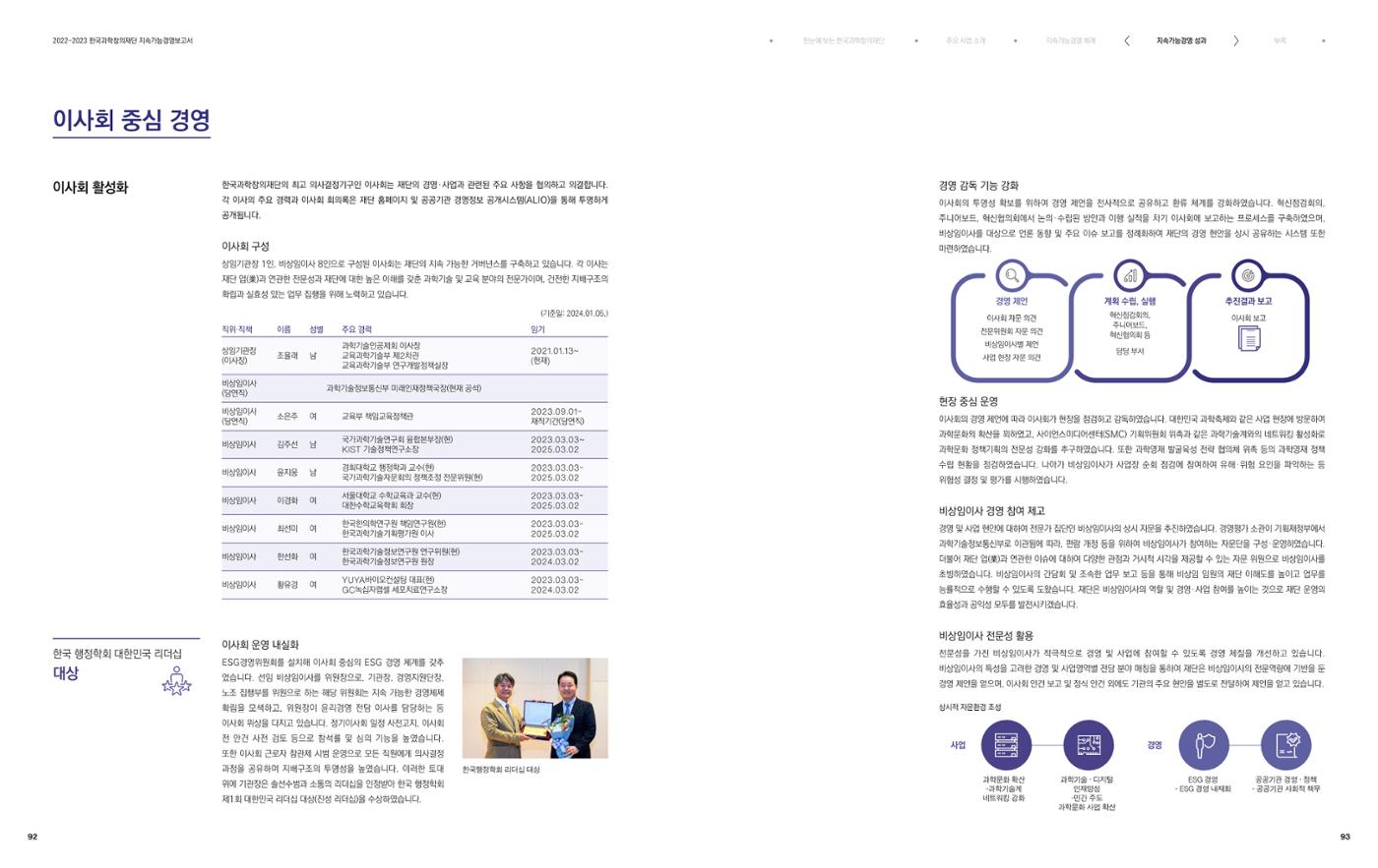 2022-23 한국과학창의재단 지속가능경영(ESG) 보고서(국문) 48페이지