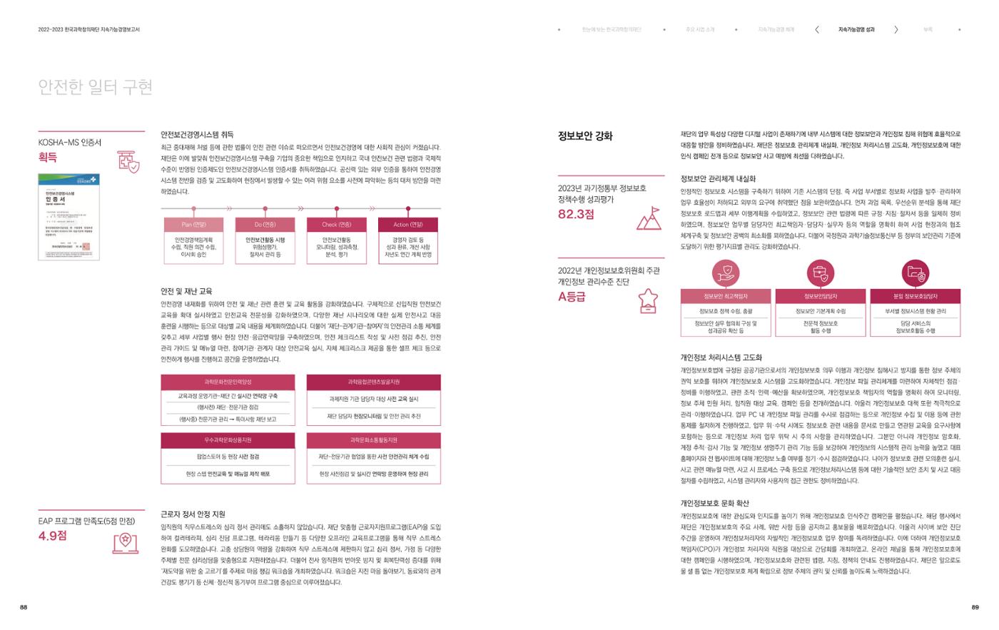 2022-23 한국과학창의재단 지속가능경영(ESG) 보고서(국문) 46페이지
