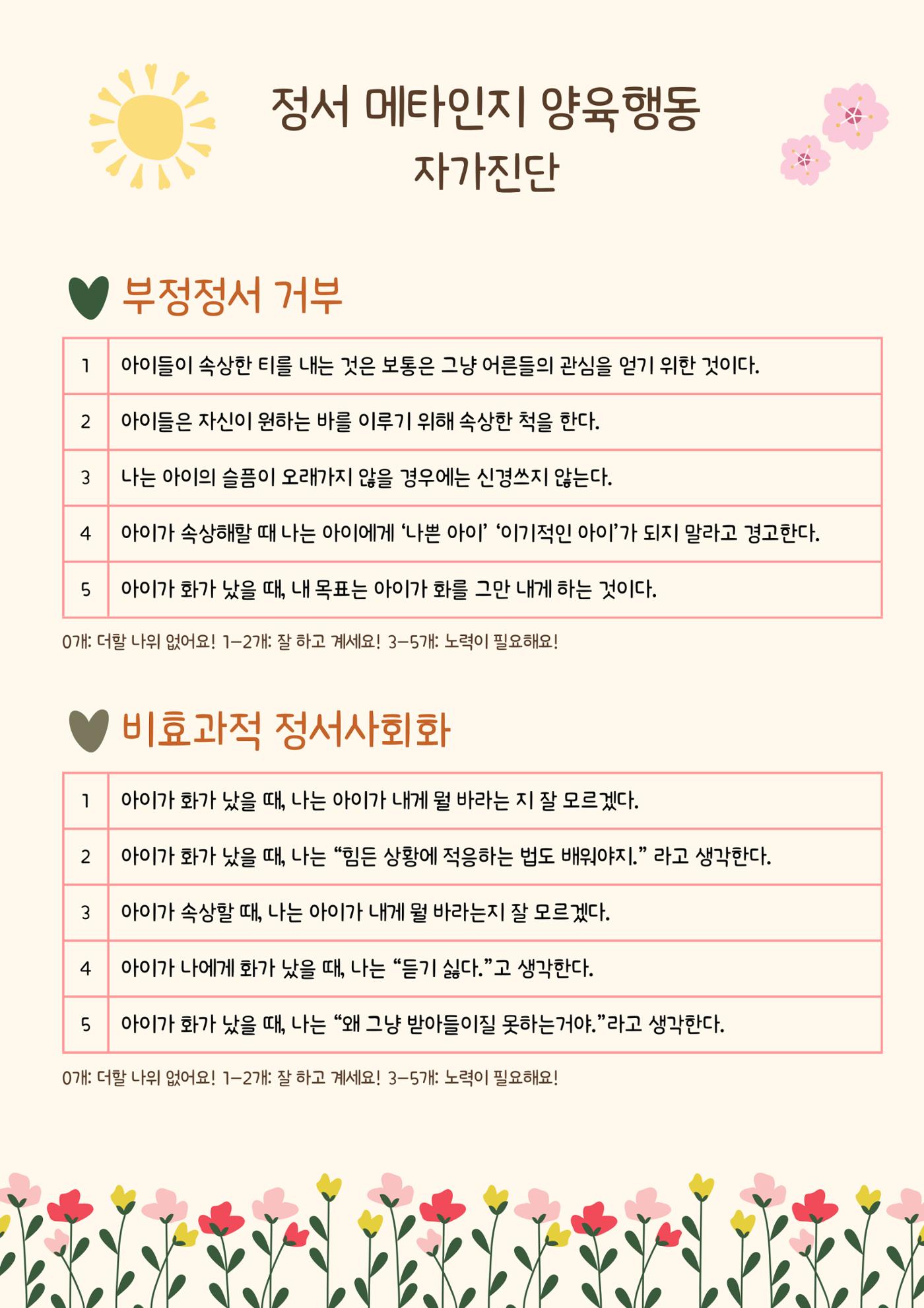 정서 메타인지 양육 2페이지