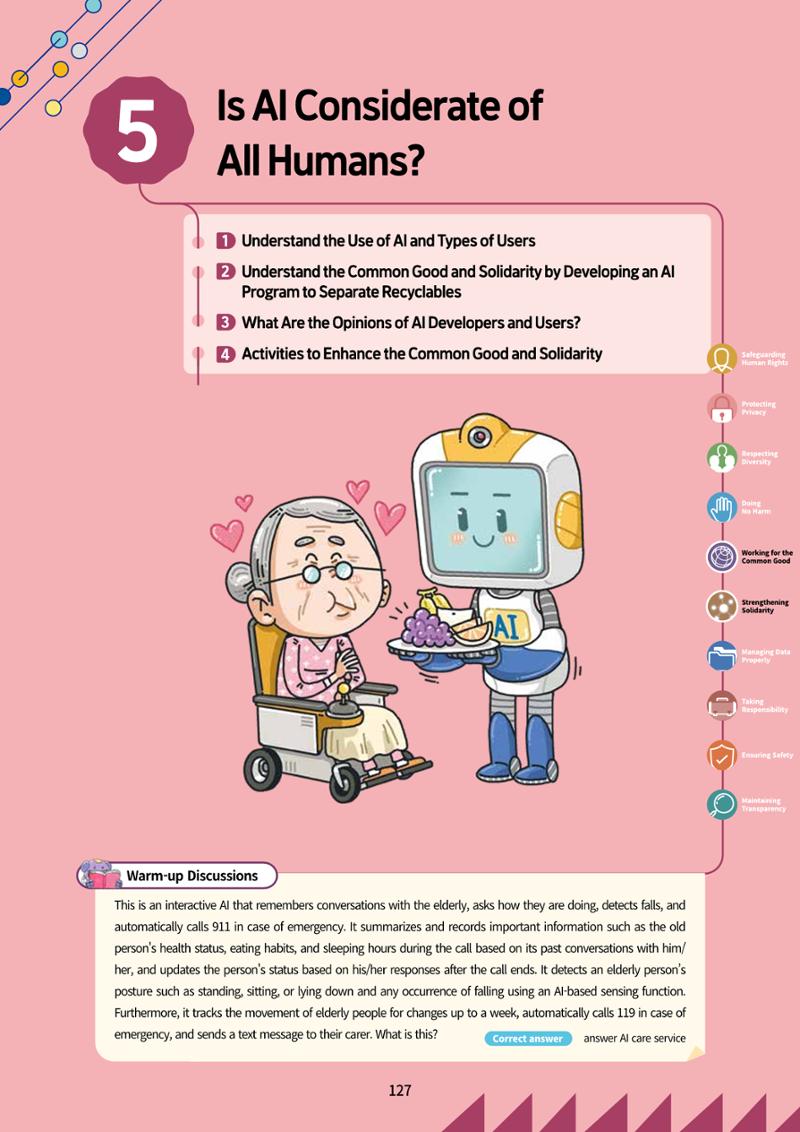 AI Ethics for middle school students 130페이지
