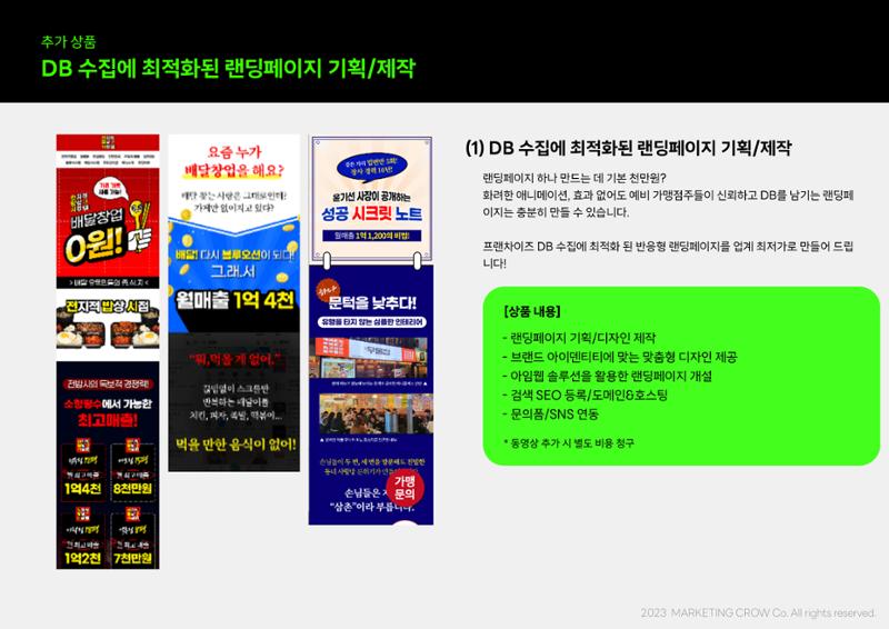 마케팅크로우 프랜차이즈 DB 종합 마케팅 제안서 15페이지