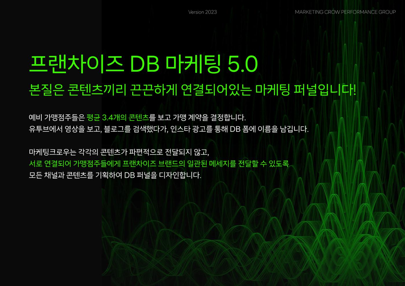 마케팅크로우 프랜차이즈 DB 종합 마케팅 제안서 7페이지