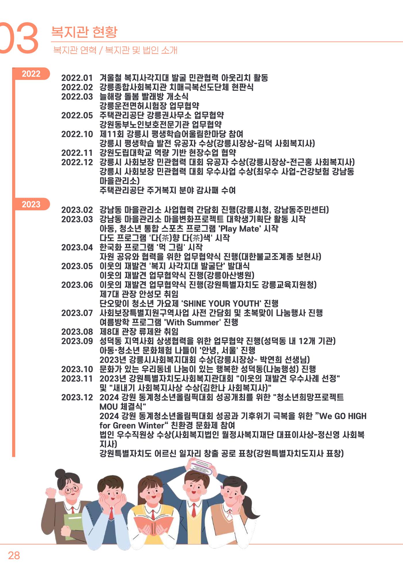 2023년 강릉종합사회복지관 사업보고서 29페이지