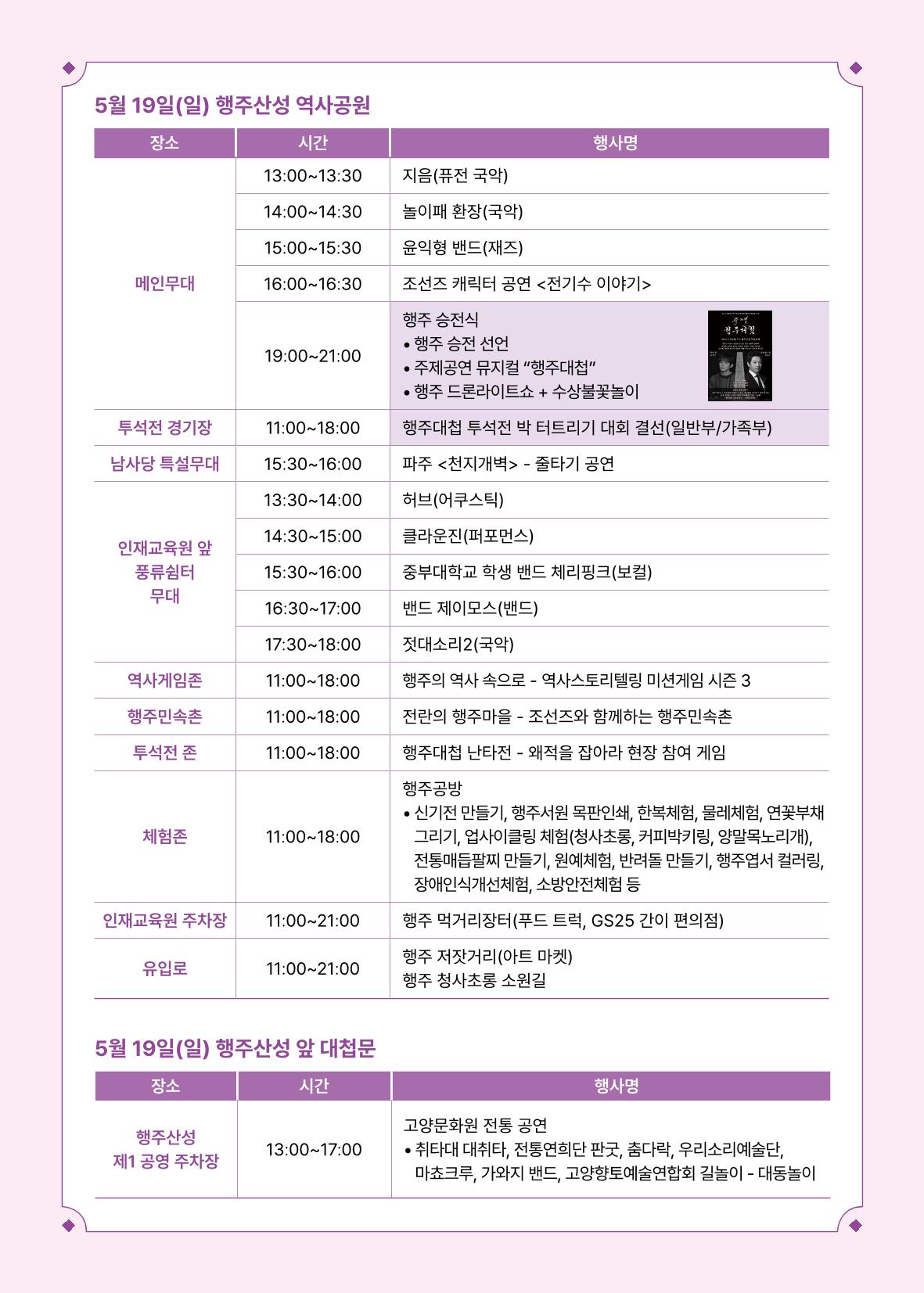 제36회 고양행주문화제 프로그램 일정 및 지도 3페이지