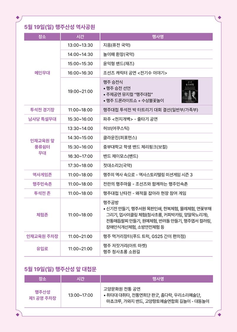 제36회 고양행주문화제 프로그램 일정 및 지도 3페이지