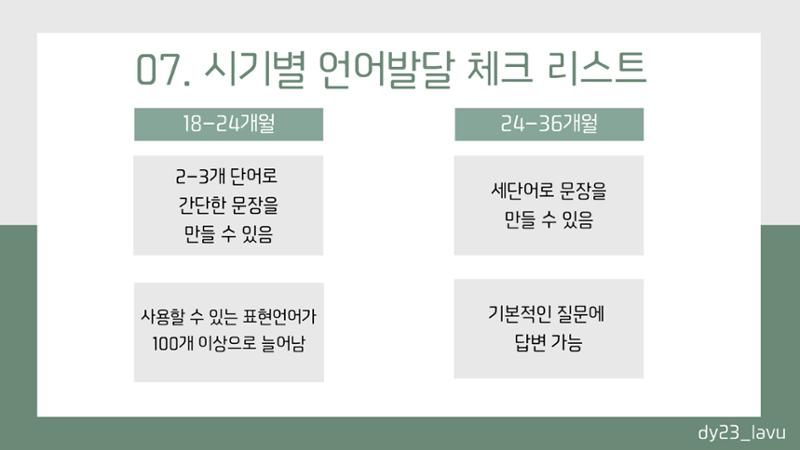 시기별 언어발달 체크리스트+언어발달 정보 11페이지
