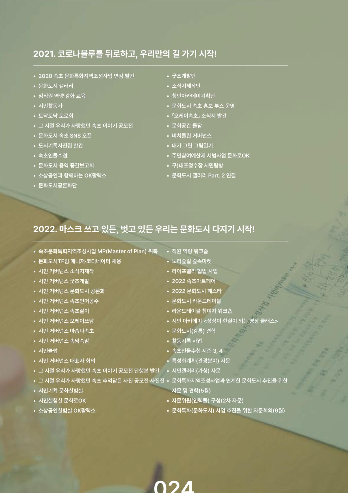속초문화특화지역조성사업 2023년도 연감 27페이지