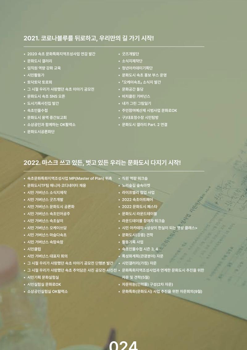 속초문화특화지역조성사업 2023년도 연감 27페이지