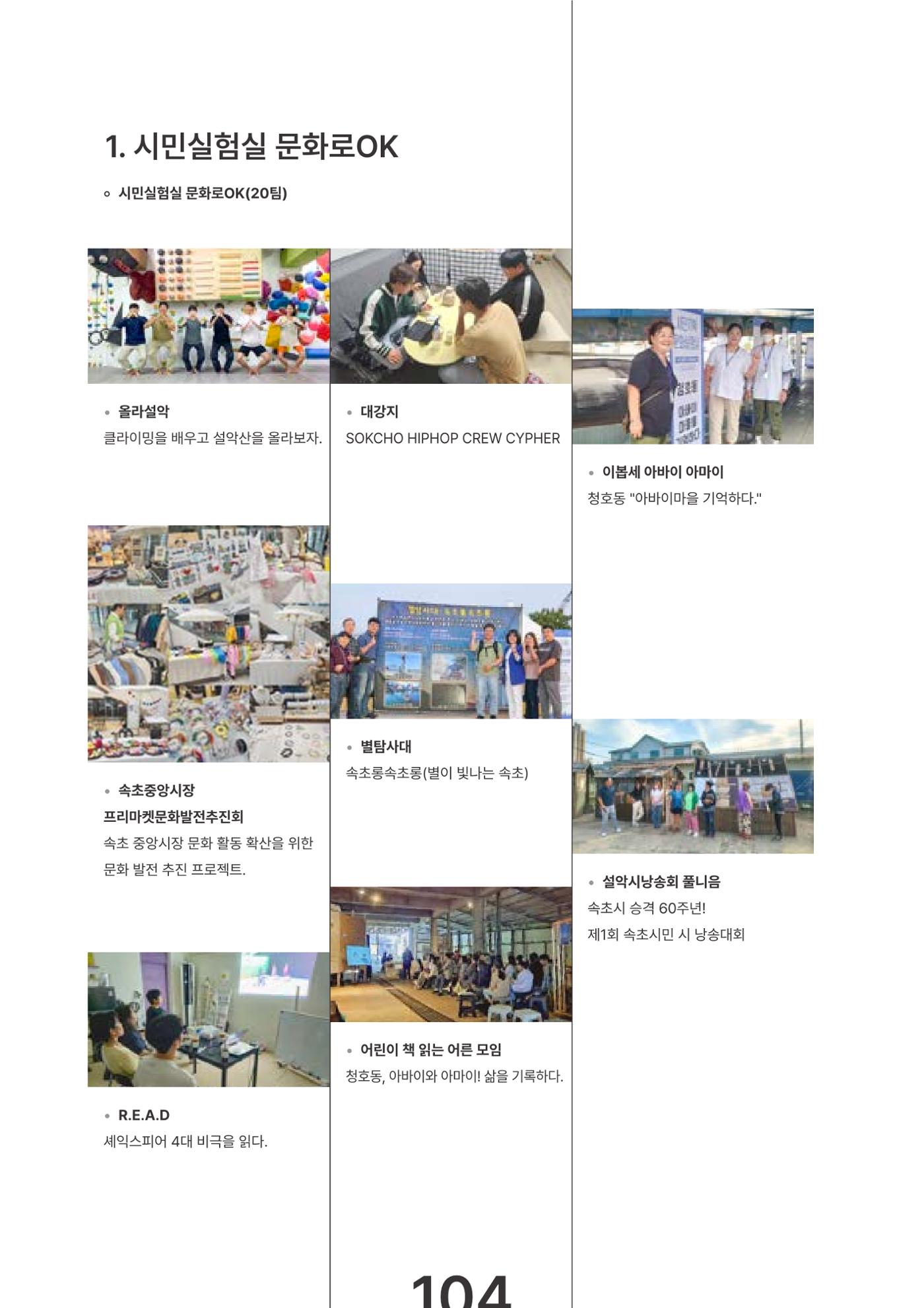속초문화특화지역조성사업 2023년도 연감 107페이지