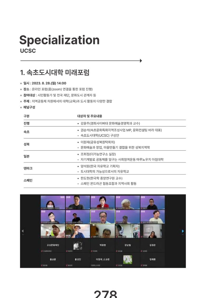 속초문화특화지역조성사업 2023년도 연감 281페이지