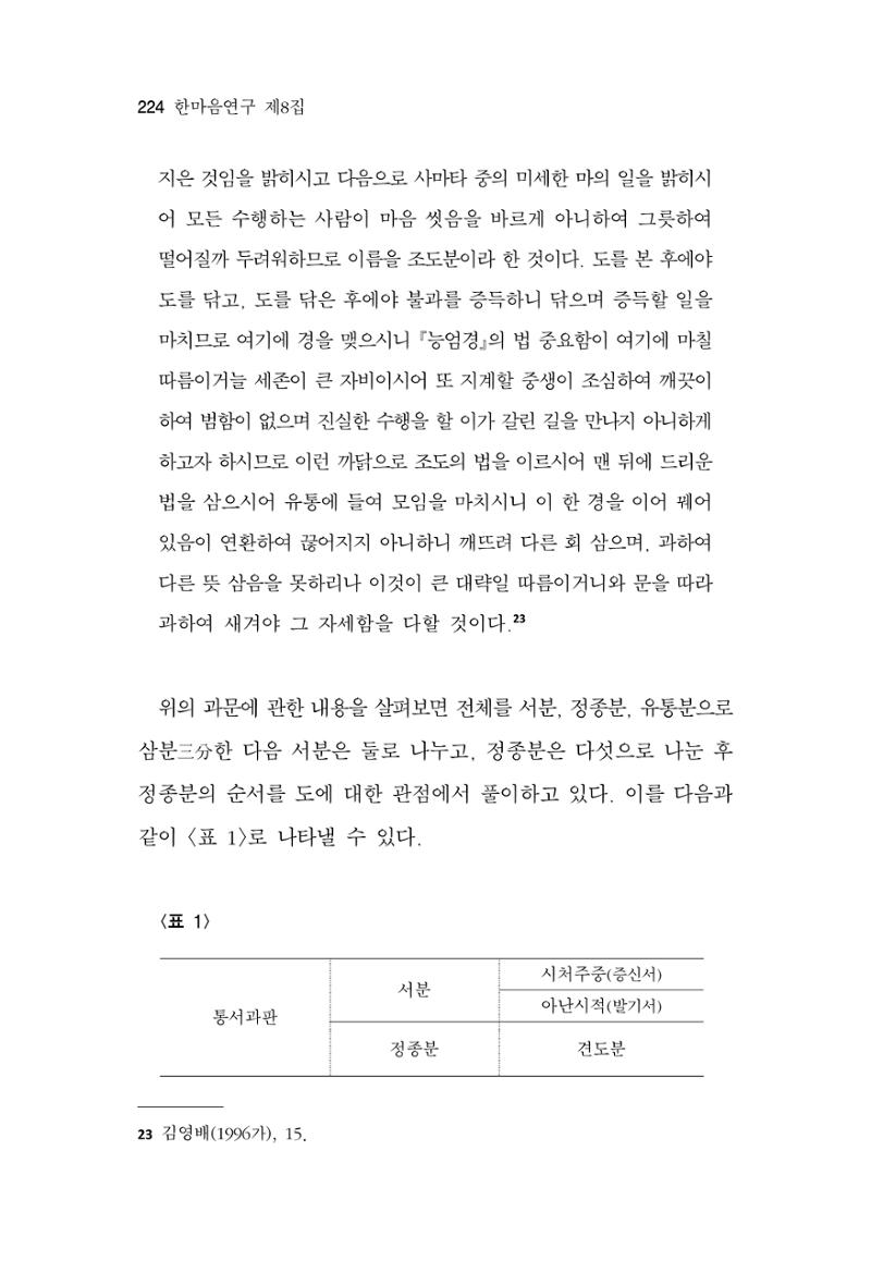 한마음연구 8집 2022년 2월 223페이지