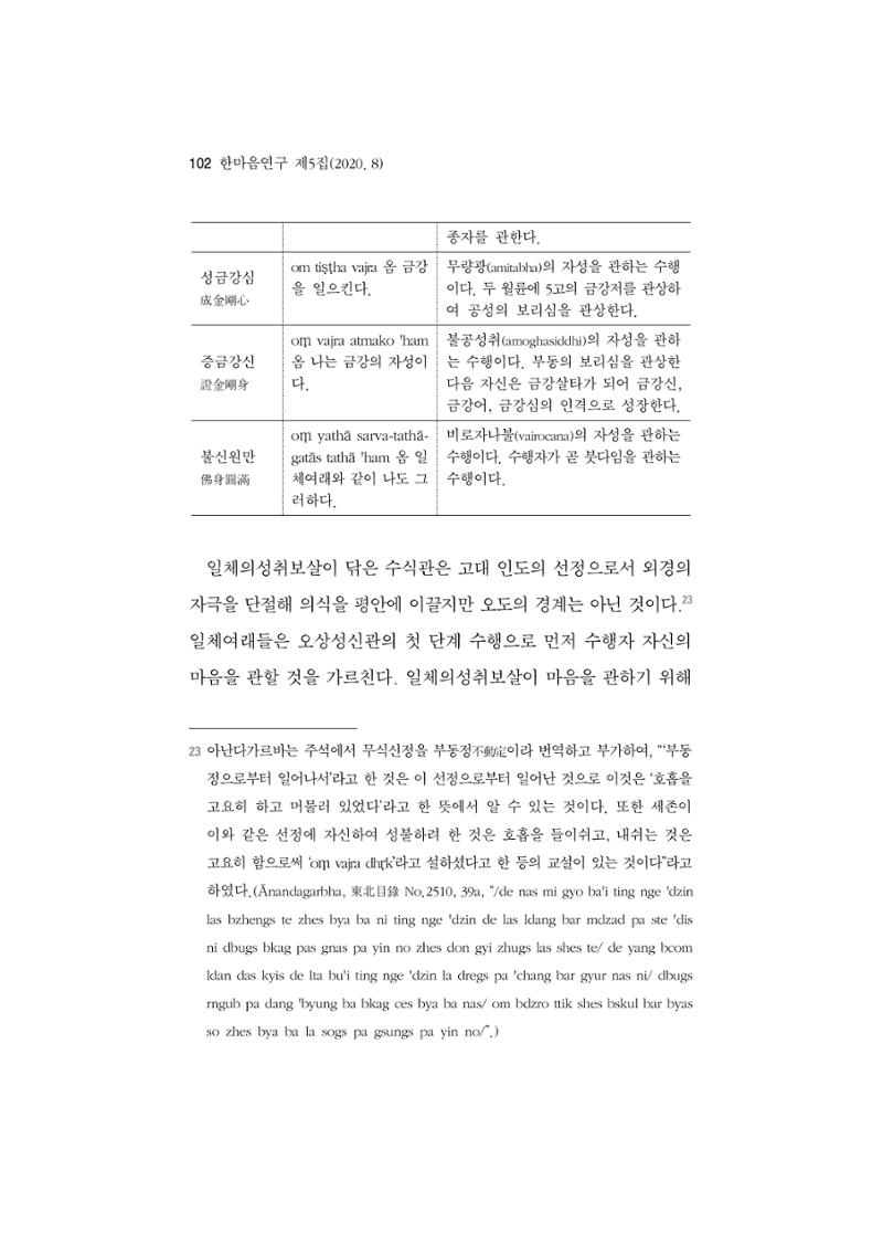 한마음연구 5집 2020년 8월(1) 100페이지