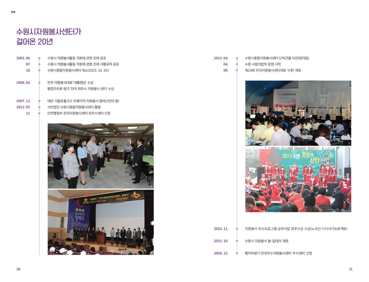 수원시자원봉사센터 20주년 기념백서 16페이지