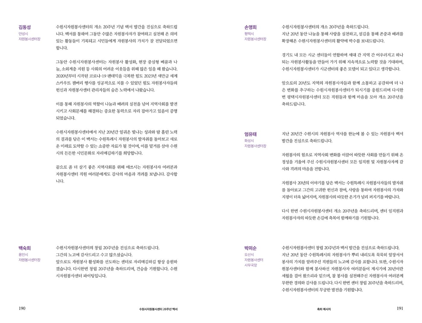 수원시자원봉사센터 20주년 기념백서 96페이지