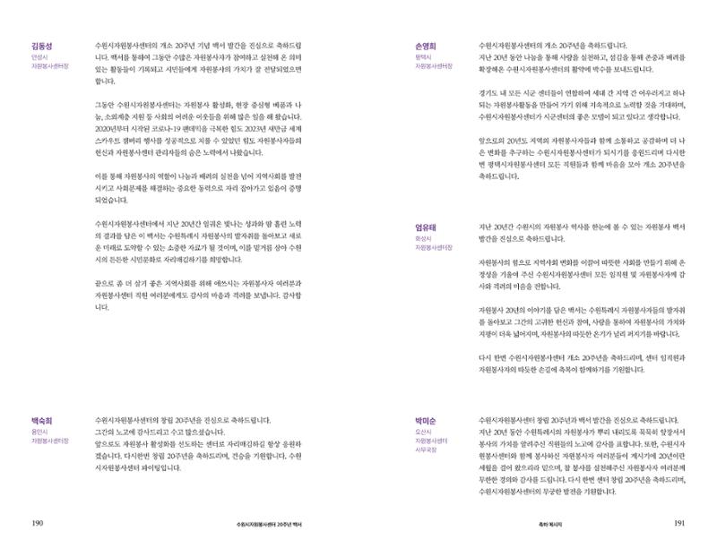 수원시자원봉사센터 20주년 기념백서 96페이지