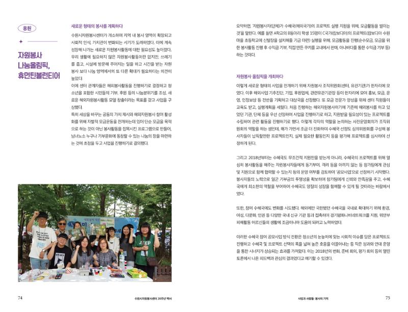 수원시자원봉사센터 20주년 기념백서 38페이지
