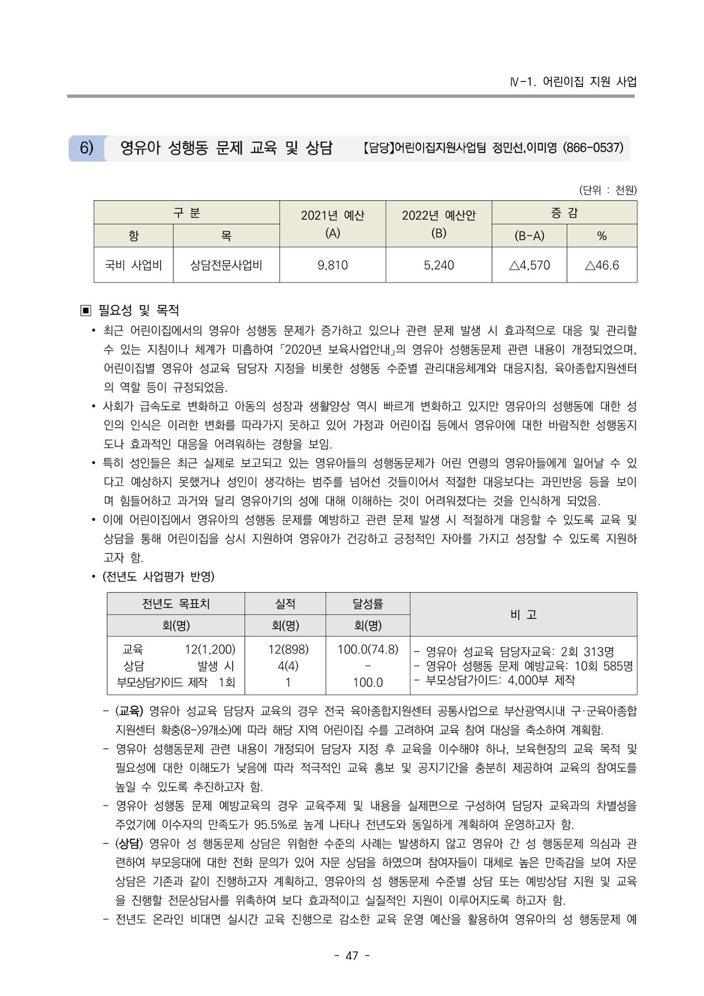 2022 부산광역시육아종합지원센터 사업계획 48페이지