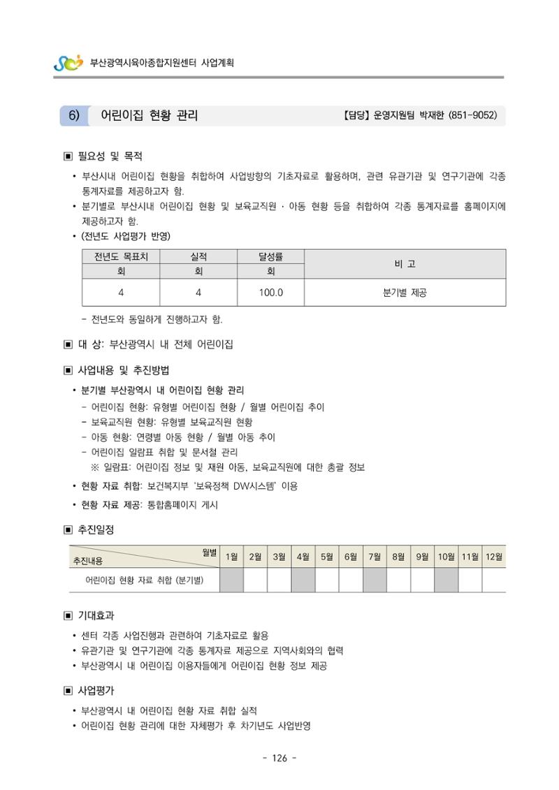 2022 부산광역시육아종합지원센터 사업계획 127페이지