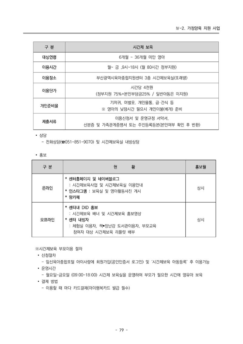 2022 부산광역시육아종합지원센터 사업계획 80페이지