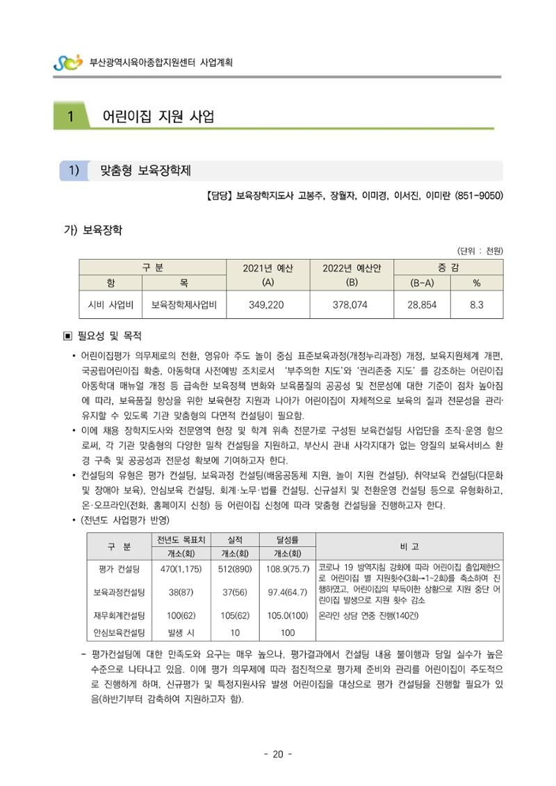 2022 부산광역시육아종합지원센터 사업계획 21페이지