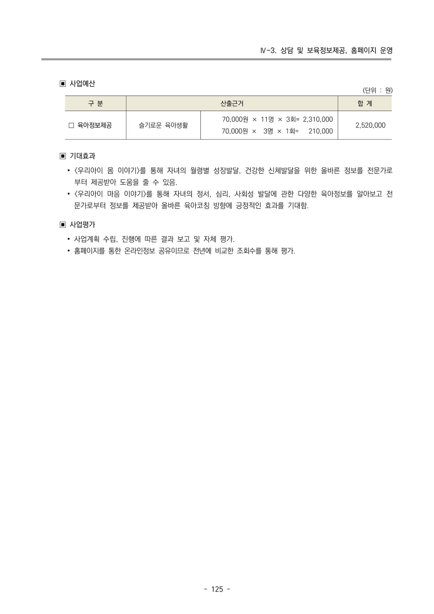 2022 부산광역시육아종합지원센터 사업계획 126페이지