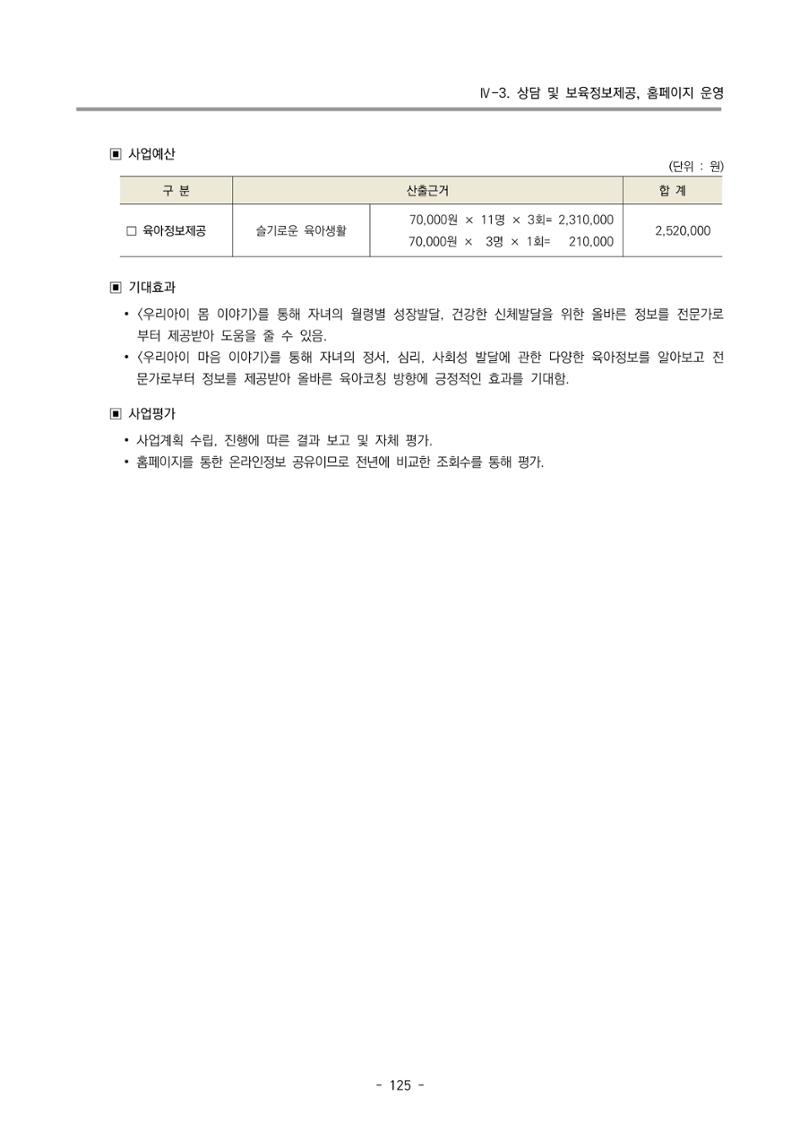 2022 부산광역시육아종합지원센터 사업계획 126페이지